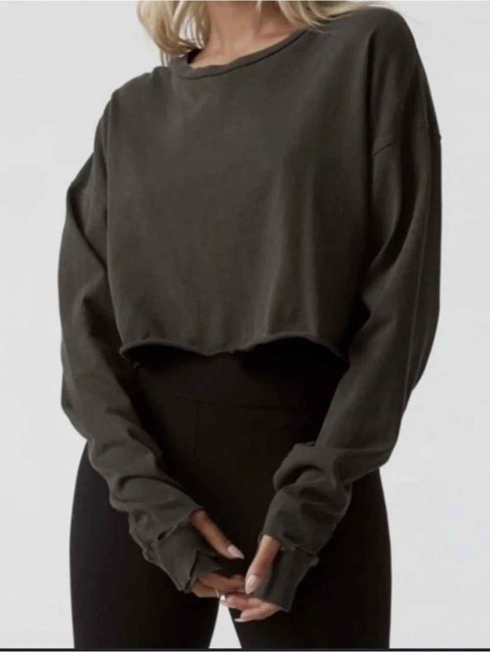 Joah Brown Soho Long Sleeve in Washed Black - Picture 2 of 7